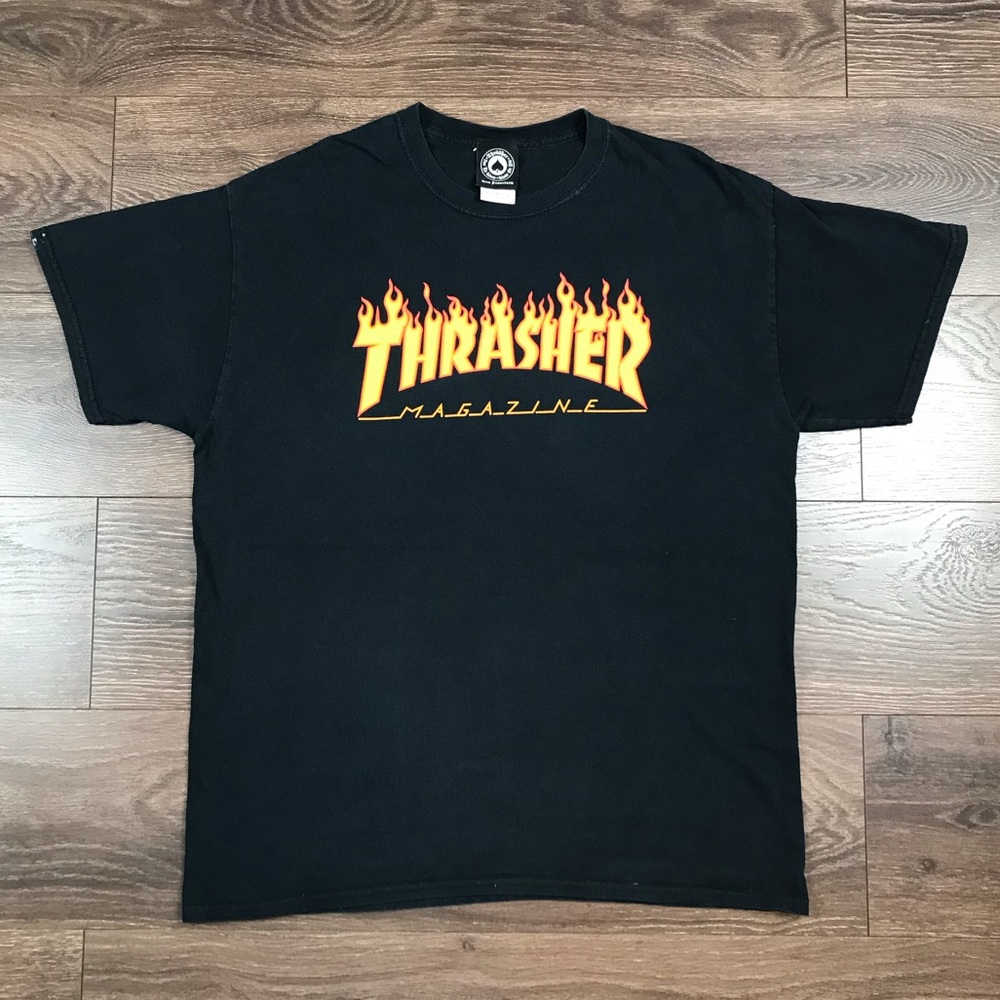 Thrasher Magazine Live To Skate, Skate Or Die Men’s Vintage Y2K Sports T-Shirt L